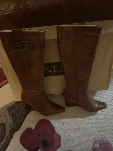 Women brown leather boots - women's,